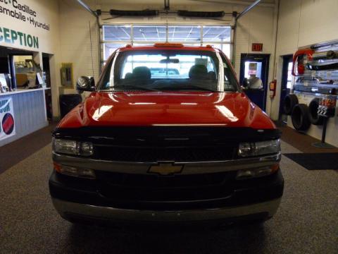 Victory Red Chevrolet Silverado 3500 LS Regular Cab 4x4 Dually.  Click to enlarge.