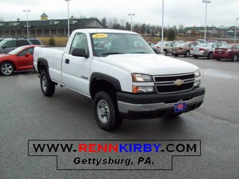 Summit White Chevrolet Silverado 2500HD Work Truck Regular Cab.  Click to enlarge.