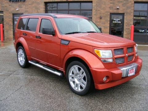 Sunburst Orange Pearl Dodge Nitro R/T 4x4.  Click to enlarge.