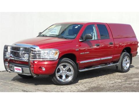 Inferno Red Crystal Pearl Dodge Ram 1500 Laramie Quad Cab 4x4.  Click to enlarge.