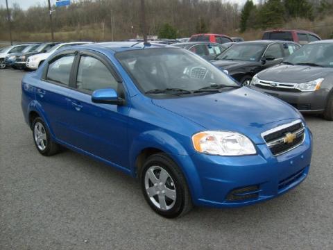 Bright Blue Chevrolet Aveo LT Sedan.  Click to enlarge.