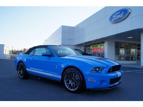 2011 Ford Mustang Shelby Gt500 Convertible. Grabber Blue 2011 Ford Mustang