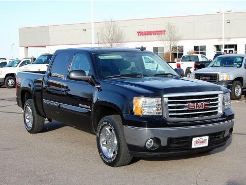 Onyx Black GMC Sierra 1500 SLT Crew Cab 4x4.  Click to enlarge.