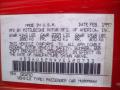 Info Tag of 1997 Dodge Avenger ES Coupe #27