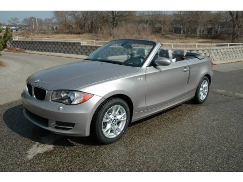 Cashmere Silver Metallic BMW 1 Series 128i Convertible.  Click to enlarge.