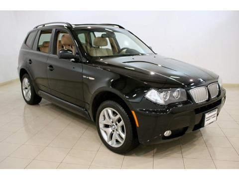 Jet Black BMW X3 3.0si.  Click to enlarge.