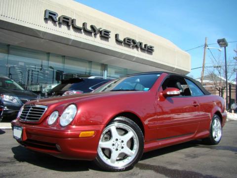 Firemist Red Metallic 2002 Mercedes-Benz CLK 55 AMG Cabriolet with Charcoal 