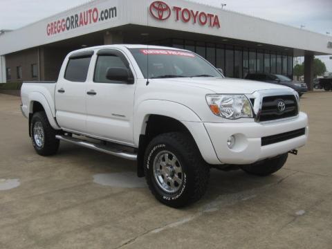 Super White Toyota Tacoma V6 Double Cab 4x4.  Click to enlarge.