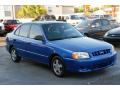 Front 3/4 View of 2002 Hyundai Accent GL Sedan #2