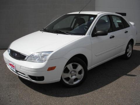 Cloud 9 White Ford Focus ZX4 SES Sedan.  Click to enlarge.