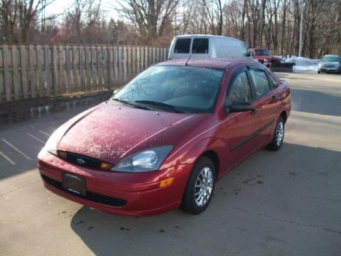Sangria Red Metallic Ford Focus LX Sedan.  Click to enlarge.