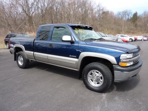 Indigo Blue Metallic Chevrolet Silverado 2500 LS Extended Cab 4x4.  Click to enlarge.