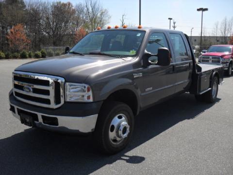 Dark Shadow Grey Metallic Ford F350 Super Duty XLT Crew Cab 4x4 Chassis.  Click to enlarge.