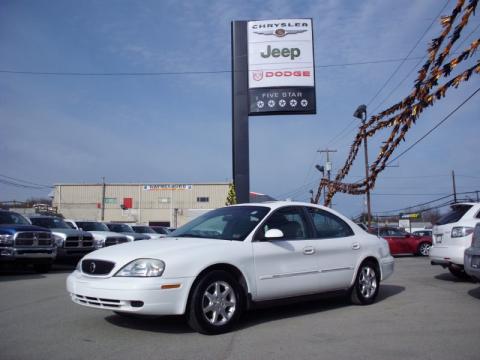 Vibrant White Mercury Sable LS Sedan.  Click to enlarge.