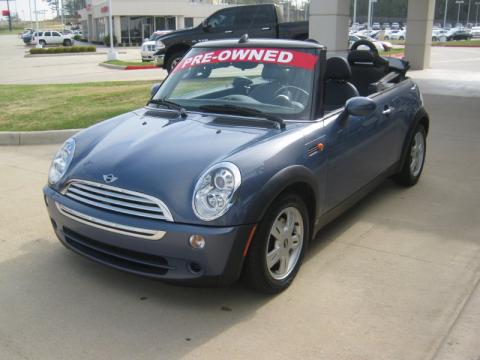 Cool Blue Metallic Mini Cooper Convertible.  Click to enlarge.