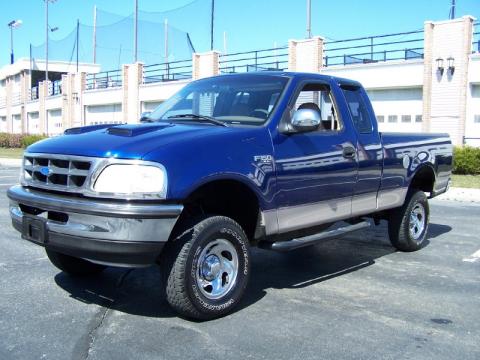 Moonlight Blue Metallic Ford F150 XL Extended Cab.  Click to enlarge.