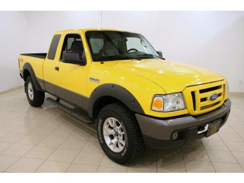 Screaming Yellow Ford Ranger FX4 SuperCab 4x4.  Click to enlarge.