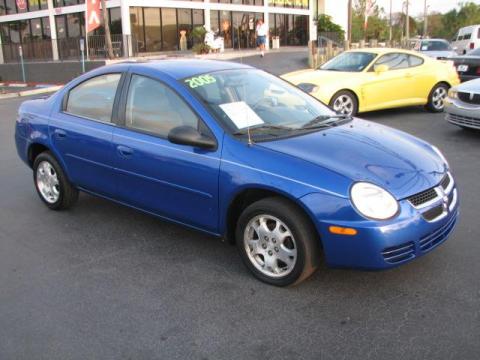 Electric Blue Pearlcoat Dodge Neon SXT.  Click to enlarge.