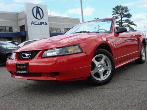Torch Red Ford Mustang V6 Convertible.  Click to enlarge.