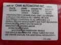 Info Tag of 1999 Chevrolet Tracker Soft Top 4x4 #13