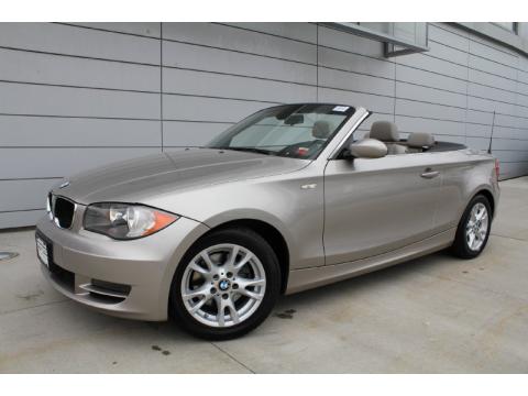 Cashmere Silver Metallic BMW 1 Series 128i Convertible.  Click to enlarge.