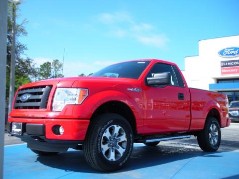 Race Red Ford F150 STX Regular Cab 4x4.  Click to enlarge.