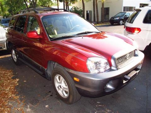 2004 Hyundai Santa Fe Interior. Canyon Red 2004 Hyundai Santa