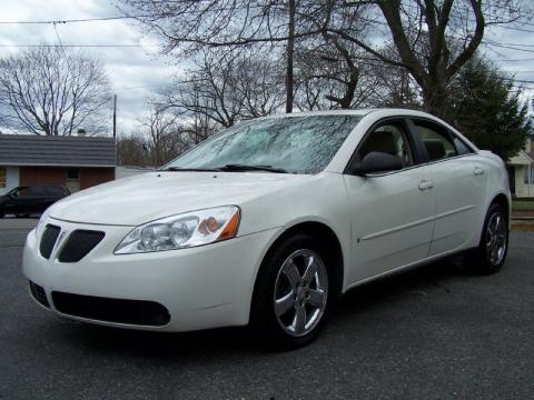Ivory White Pontiac G6 GT Sedan.  Click to enlarge.