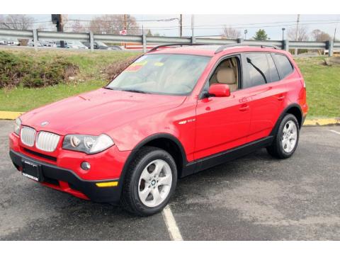 Crimson Red BMW X3 3.0si.  Click to enlarge.