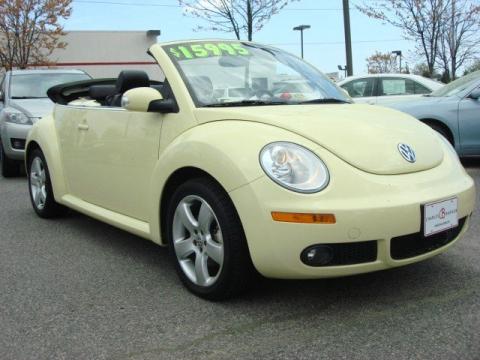 Mellow Yellow Volkswagen New Beetle 2.5 Convertible.  Click to enlarge.