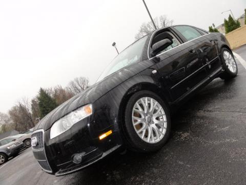 Brilliant Black Audi A4 2.0T quattro S-Line Sedan.  Click to enlarge.