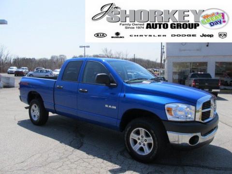 Electric Blue Pearl Dodge Ram 1500 TRX4 Quad Cab 4x4.  Click to enlarge.