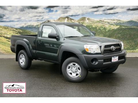 Timberland Green Mica Toyota Tacoma Regular Cab 4x4.  Click to enlarge.