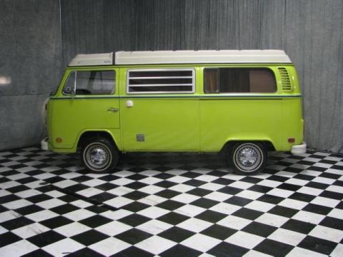 Light Green Volkswagen Bus T2 Campmobile.  Click to enlarge.