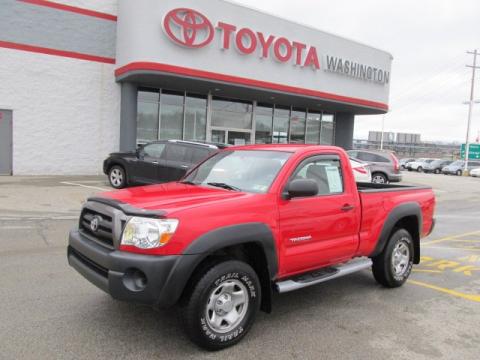 Radiant Red Toyota Tacoma Regular Cab 4x4.  Click to enlarge.