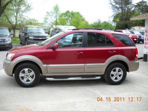 Ruby Red Metallic Kia Sorento EX 4WD.  Click to enlarge.