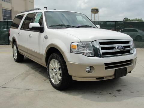 White Platinum Tri-Coat Ford Expedition EL King Ranch 4x4.  Click to enlarge.