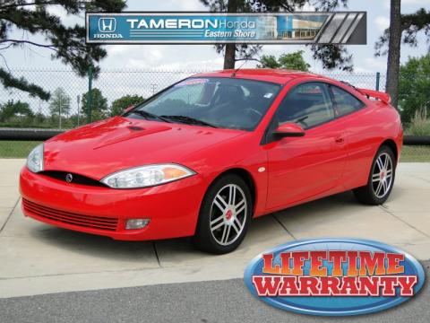 Laser Red Tinted Metallic Mercury Cougar V6 Coupe.  Click to enlarge.