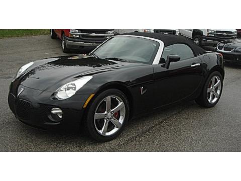 Mysterious Black Pontiac Solstice GXP Roadster.  Click to enlarge.