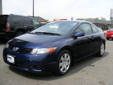 Royal Blue Pearl Honda Civic LX Coupe.  Click to enlarge.