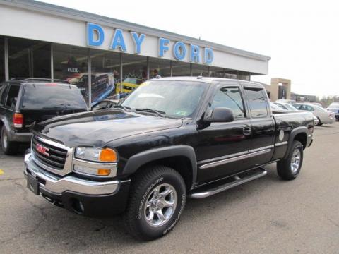 Onyx Black GMC Sierra 1500 SLT Extended Cab 4x4.  Click to enlarge.