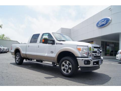 Oxford White Ford F250 Super Duty Lariat Crew Cab 4x4.  Click to enlarge.