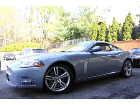 Frost Blue Metallic Jaguar XK XKR Coupe.  Click to enlarge.