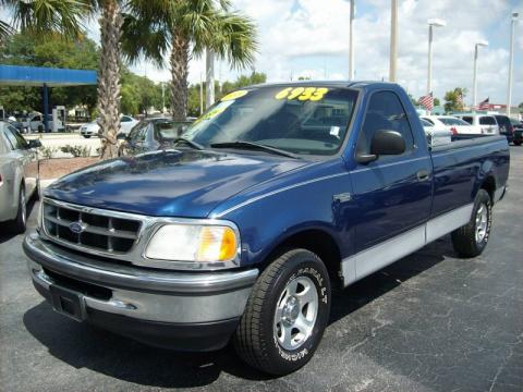 Royal Blue Metallic Ford F150 XLT Regular Cab.  Click to enlarge.