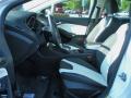  2012 Ford Focus Arctic White Leather Interior #5