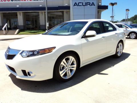 Premium White Pearl Acura TSX V6 Sedan.  Click to enlarge.