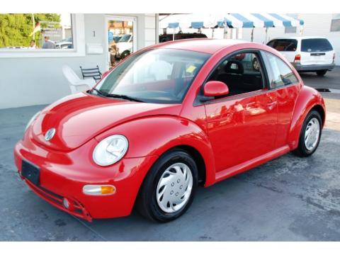 Tornado Red Volkswagen New Beetle 2.0 Coupe.  Click to enlarge.