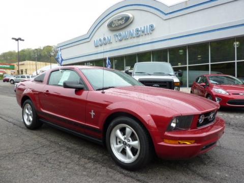 Dark Candy Apple Red Ford Mustang V6 Premium Coupe.  Click to enlarge.