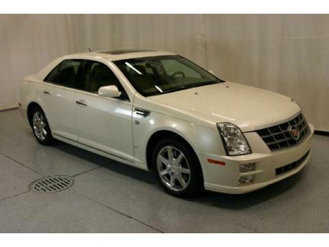 White Diamond Tricoat Cadillac STS 4 V6 AWD.  Click to enlarge.