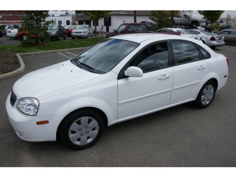 Absolute White Suzuki Forenza Sedan.  Click to enlarge.